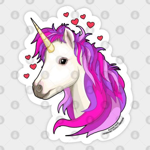 Unicorn Magical Fantasy Creature Novelty Gift Sticker by Airbrush World